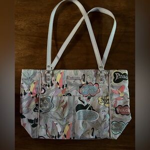 Sakroots “Light Gray Peace” Tote from Artist Circle Collection